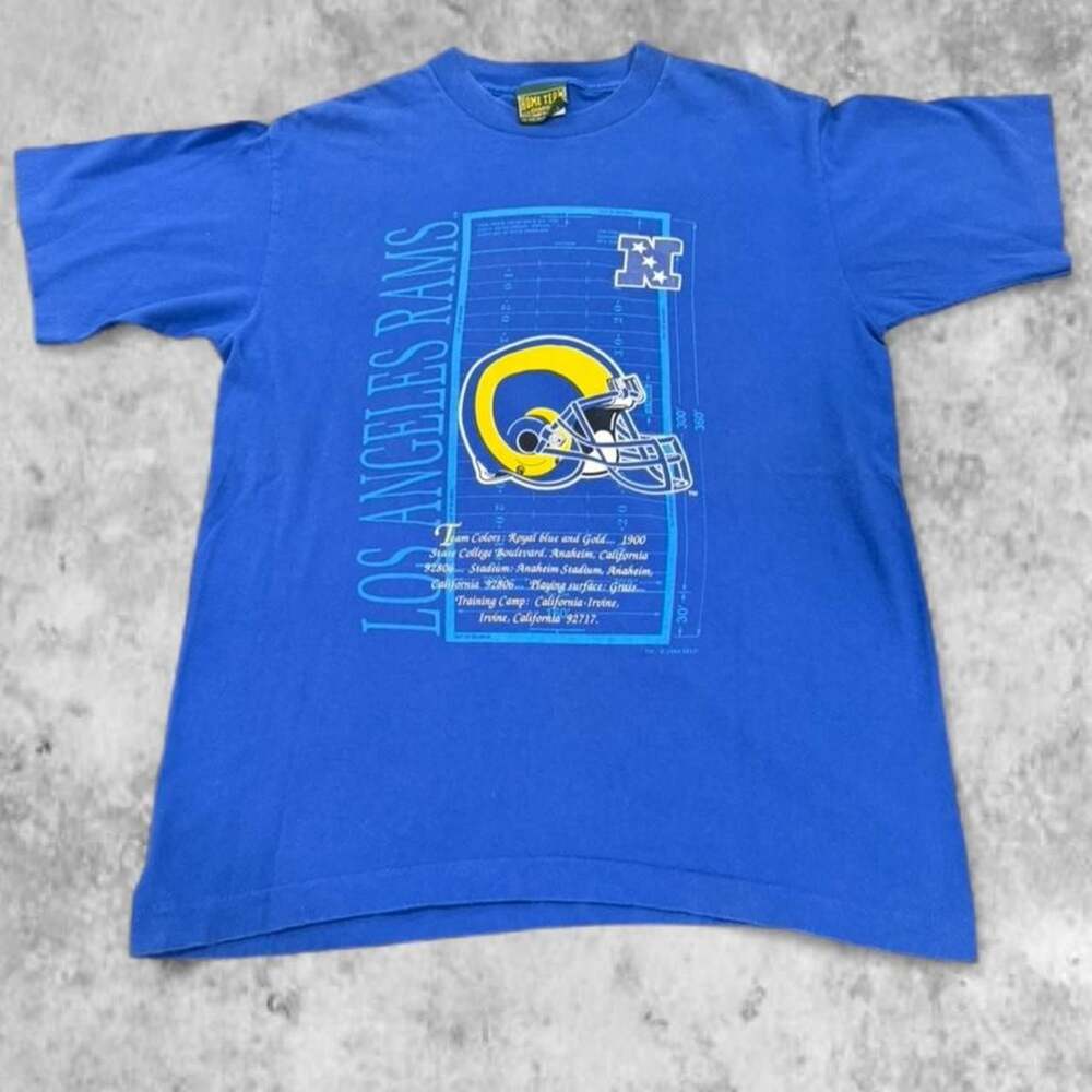 Vintage 1993 LA Rams Helmet Single Stitch T-Shirt